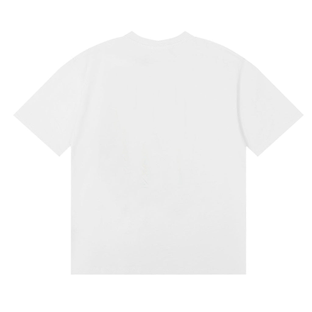 Rhude T-shirts Lake Como Lakeside Town Printed Cotton Casual Short Sleeves Men and Women