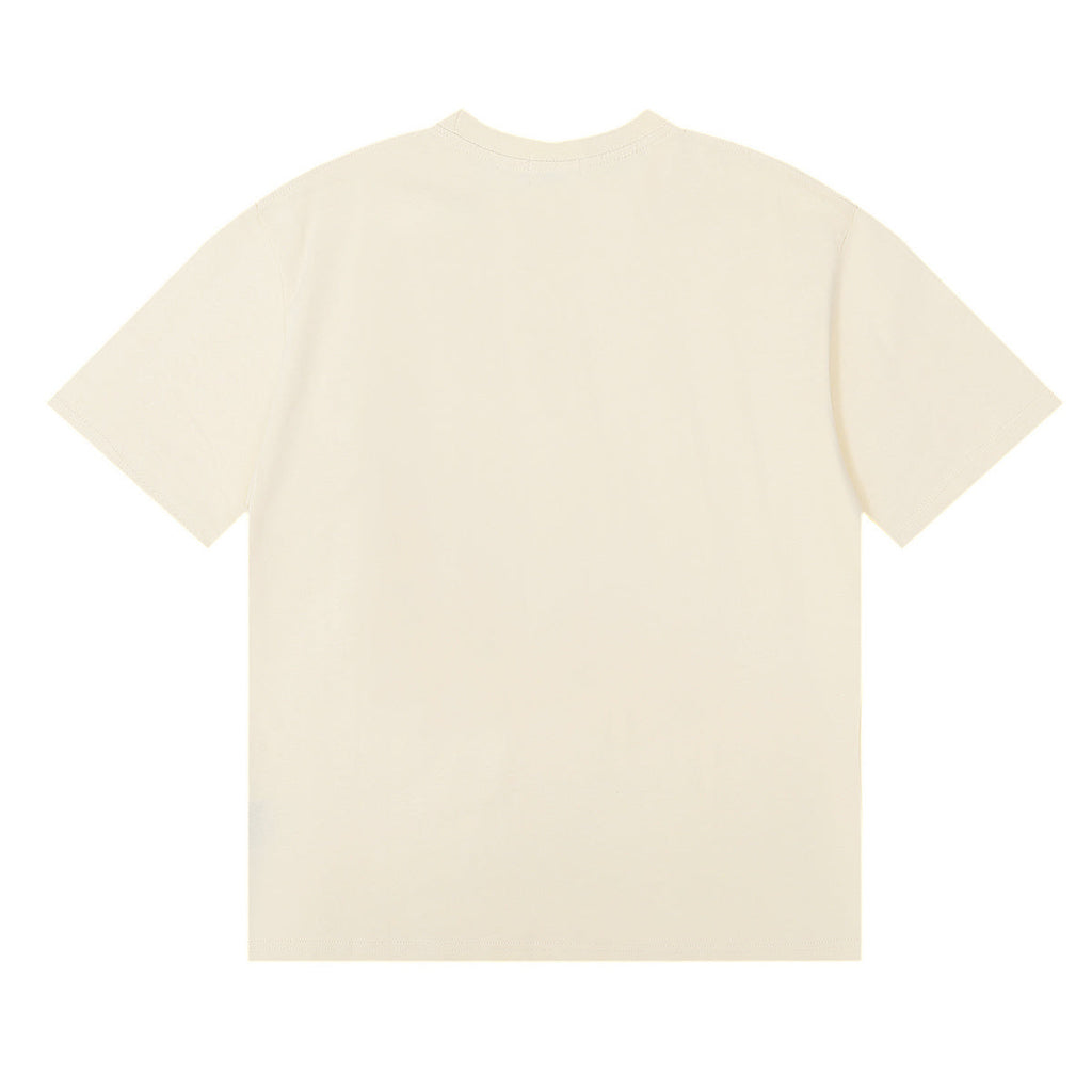 Rhude T-shirts Racing Tire Change Scene Printed Cotton Casual Short Sleeves Men and Women