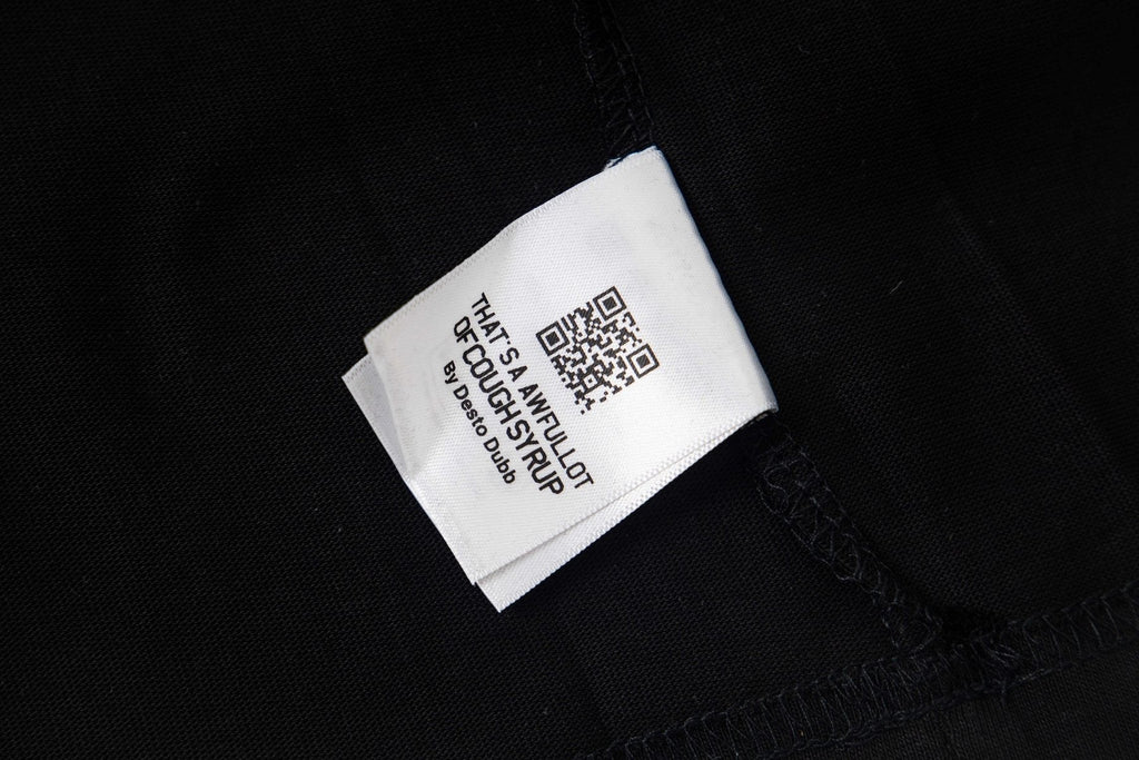 THAT'S A AWFUL LOT OF COUGH SYRUP Front & Back Graphic T-Shirt ¡ª neck_label
