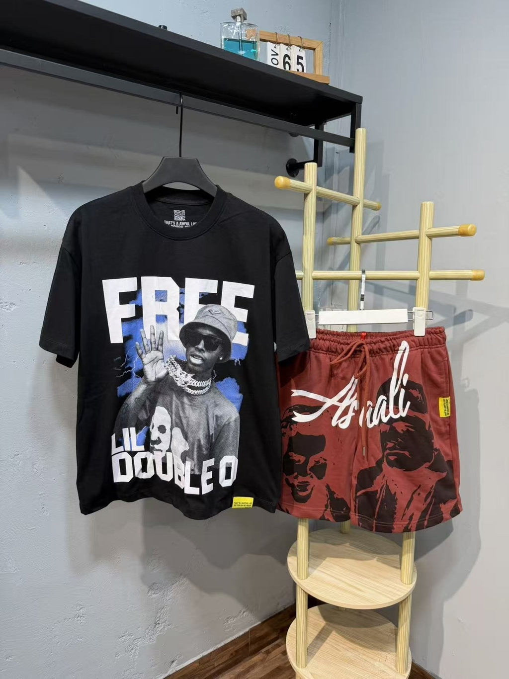 THAT'S A AWFUL LOT OF COUGH SYRUP FREE Lil Double O T-Shirt & Shorts Set ¡ª context