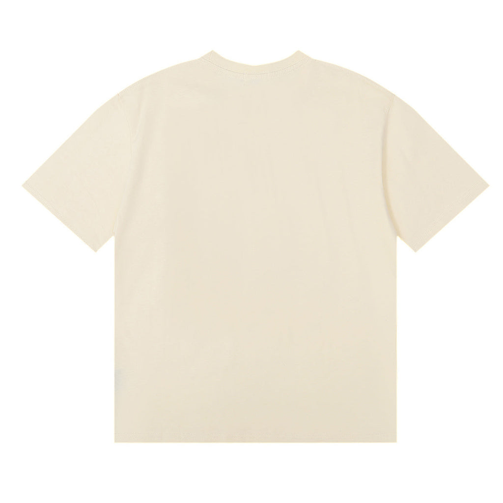 Rhude T-shirts Lake Como Lakeside Town Printed Cotton Casual Short Sleeves Men and Women